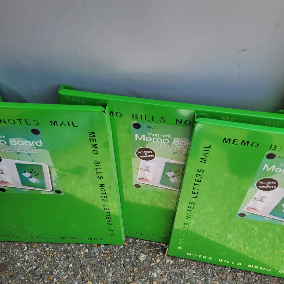 Set Of 4 Home Living Magnetic Memo Boards Green - Image 3 of 4