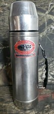 Vtg Uno-Vac Unbreakable Stainless Steel Thermos Made in USA Z1