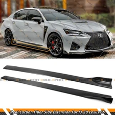 Carbon Fiber Side Skirt Extension Splitter For 13-20 Lexus GS300 GS350 GS200 GSF