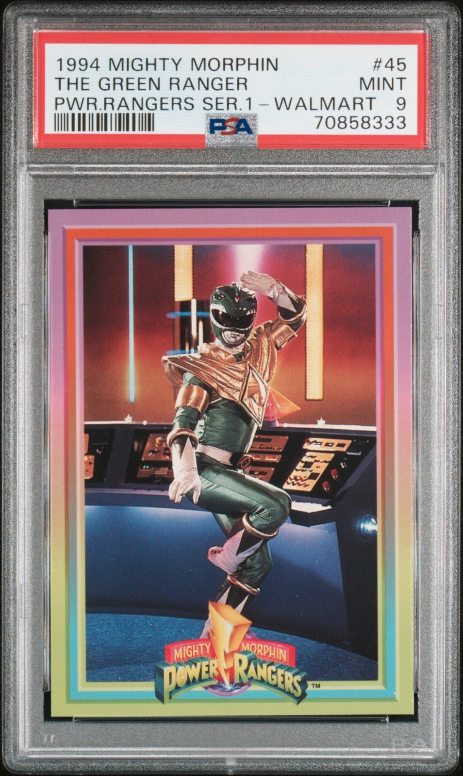 1994 Power Rangers Series 1 Walmart #45 Green Ranger PSA 9