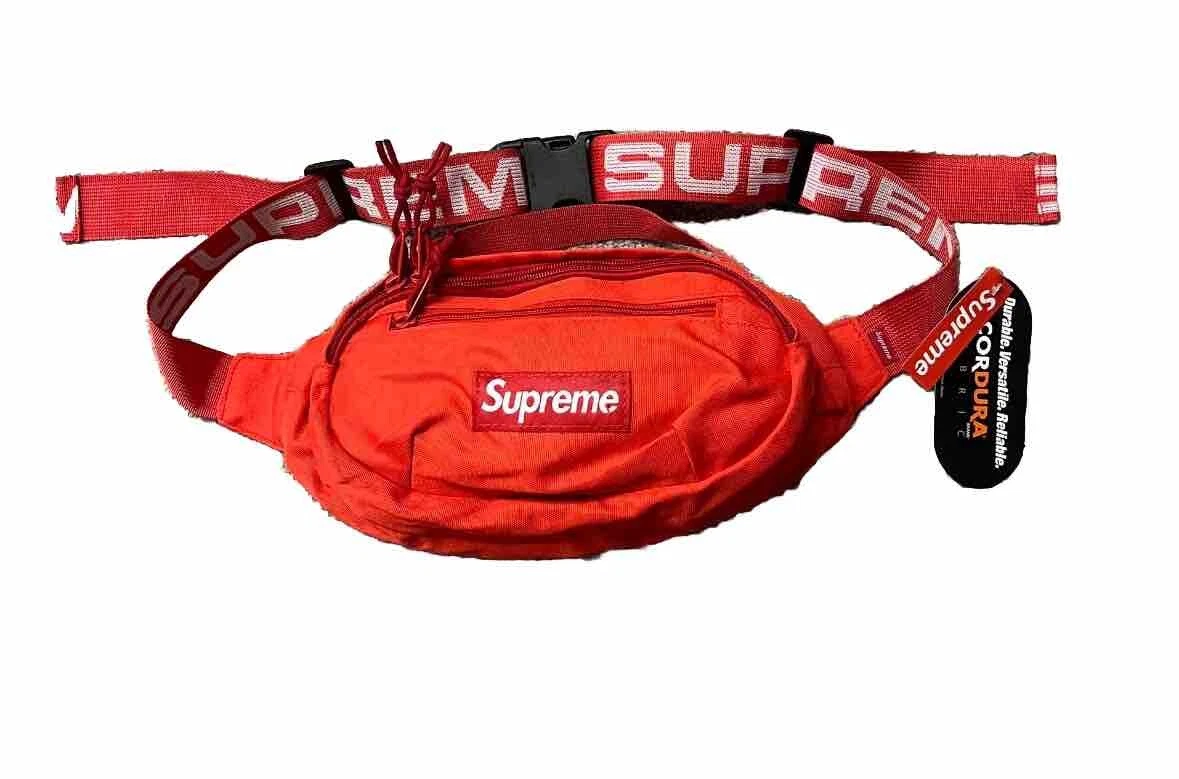 Sac taille suprême pack Fanny SS18 NEUF AVEC ÉTIQUETTES Cordura Messenger sac bandoulière rouge blanc