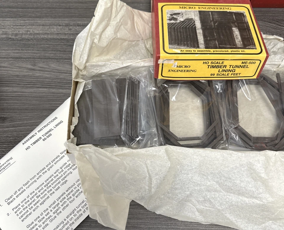Micro-Engineering HO Scale Kit ME-500 Timber Tunnel Lining 99 Scale Feet NIB - Image 3 of 3