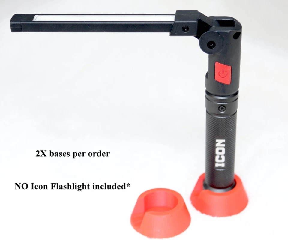 Base XL + Estándar 2X ICON 800 lúmenes Base Linterna Impreso en 3D Puerto Carga Foto 4 de 4