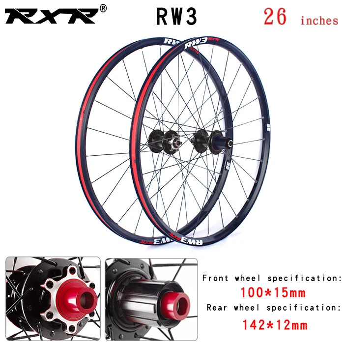 26 Zoll Mountainbike Räder Steckachse / Qr Vorne 2 Hinten 5 Lager MTB Radsatz - Bild 3 von 4