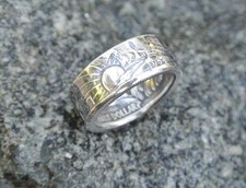 Silver coin ring 1940-47 Walking Liberty half size 9-13 FREE PRIORITY SHIPPING