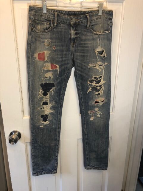 208. Ralph Lauren Denim Supply American Flag Patchwork Skinny Jeans 27 ...