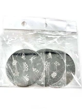  Miss Ana stamp plate round B73 Round Nail Art Stamping Plate 3Pack