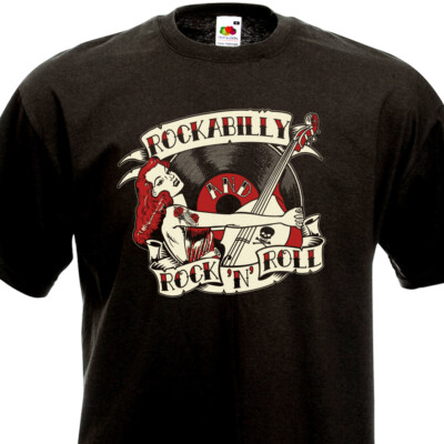 T-Shirt Rockabilly And Rock'N Roll Pin-Up Stay Cats Big Beat Ted Crazy  Cavan