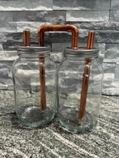 CoProof 1/2” Tandem Mason Jar Thumpers for Wide Mouth Half Gallon Mason Jar A13