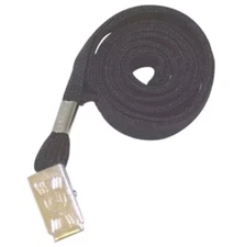 Lot of 10 - Advantus 16" Neck Lanyard With Clip For Badges - Black Fabric