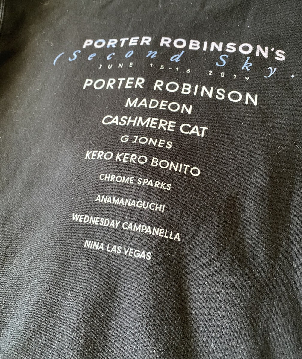 Porter Robinson Second Sky Festival 2019 Hoodie - Medium | eBay
