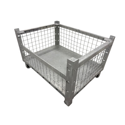 1x Gitterbox Sichtbox  Stapelbox Stapelbehälter 800x600x500mm  feuerverzinkt