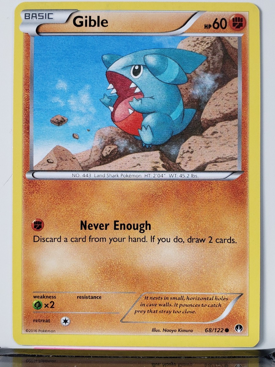 Gible 68/122 LP / VLP - XY Breakpoint Pokemon Card