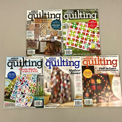 Lot of 5 American Patchwork & Quilting Magazines 2021 Better Homes & Gardens