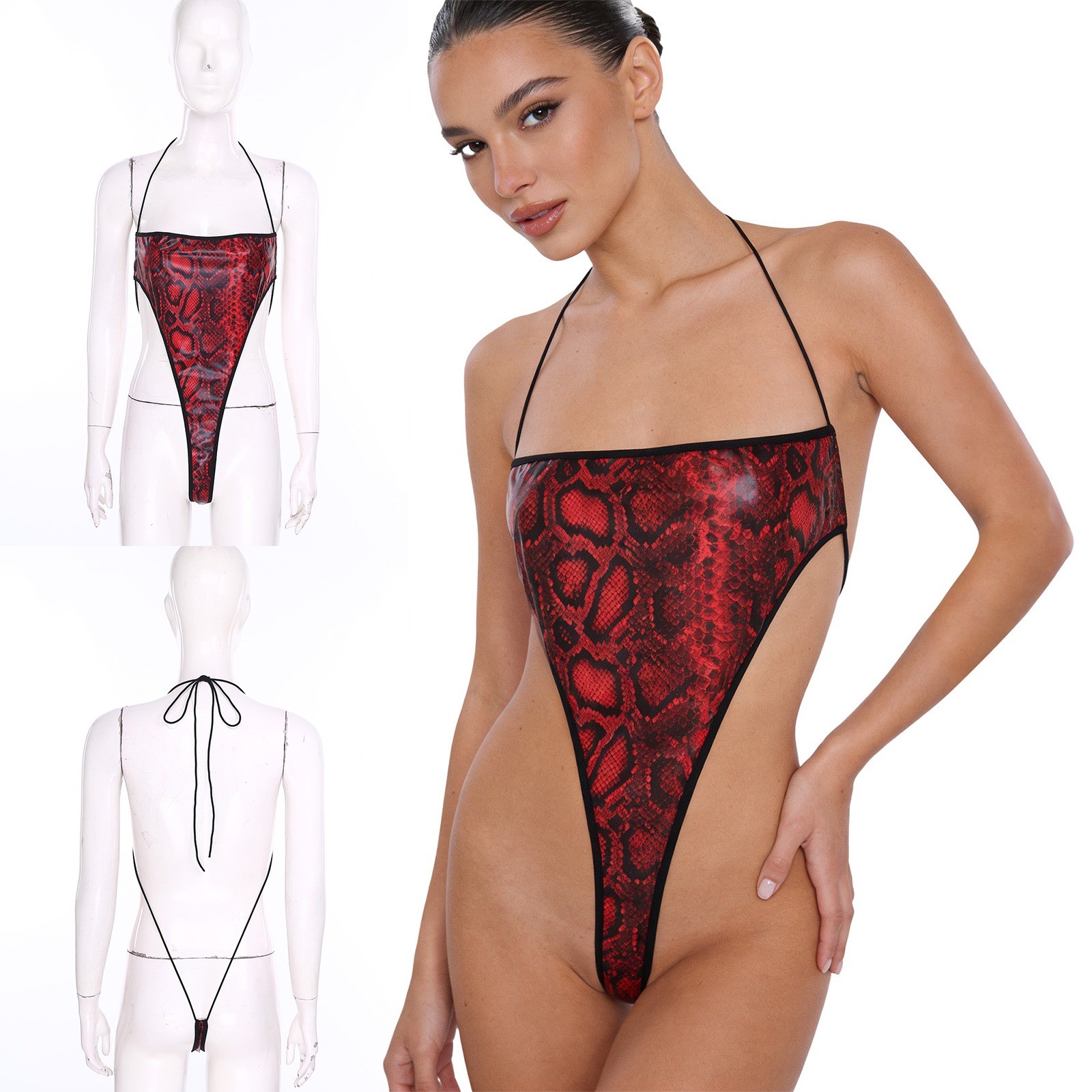 Women Swimsuit Bikini Lingerie Pool One Piece Costume Beachwear Clubwear Party