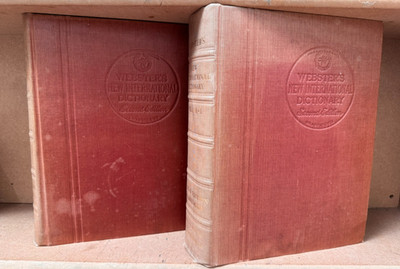 1947 Webster's International Dictionary 2 Volumes Complete Set of Books ID4919