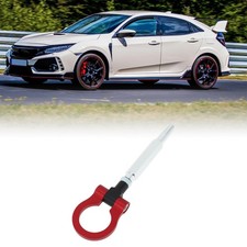 Trailer Ring Eye Towing Hook Folding Screw-on Tow Hook For Subaru Impreza Red