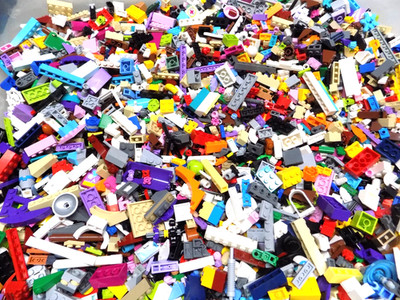 Lego Toy Lot Bulk 100 pc Mixed Building Bricks Blocks Parts Pieces {WASHED}