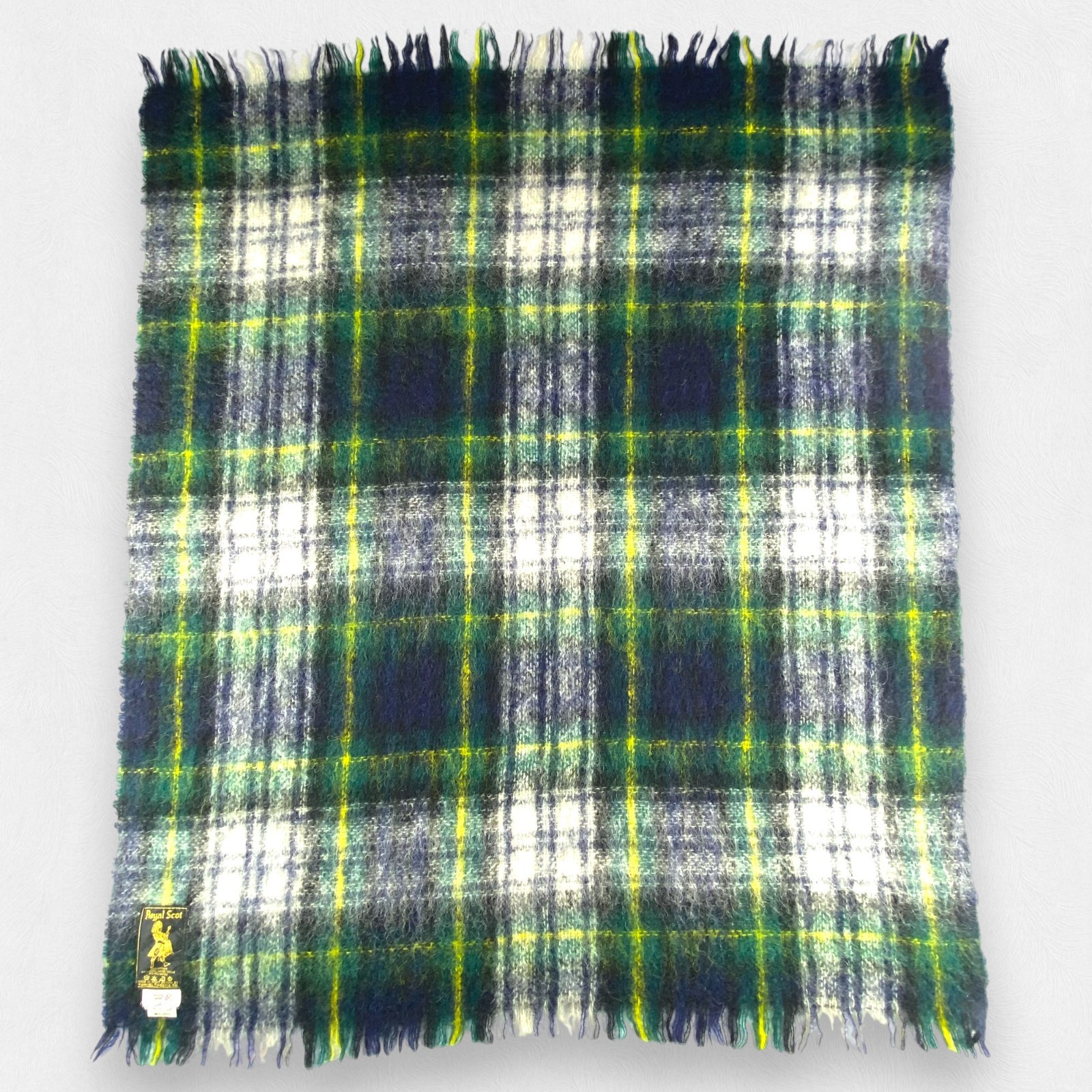 Vintage Royal Scot Scarf Muffler Neck Wrap Scarf Wool Mohair Unisex Scarves