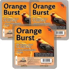 Heath Outdoor Products Orange Burst Suet Cakes Sample 1 Count (Pack of 3) 