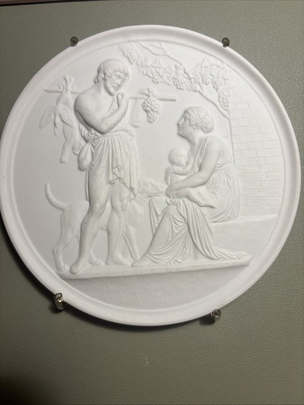 BING & GRONDAHL  DENMARK Bisque Plaque Classical Family