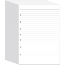 7-Hole Lined Filler Paper Pack of 500 Sheets for Mini Binders, College Ruled,...