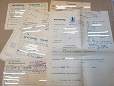 Konvolut Belege Bestellung Auslieferung Kaufvertrag IFA Klappfix CT 6 + Wartburg