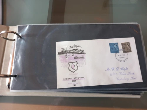 Guernsey First Day Covers (23) in Cover Album 1968-1981