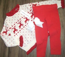 Girl 18-24 M: NWT 54.00 Janie and Jack FAIR ISLE SWEATER Set HOLIDAY REHERSAL