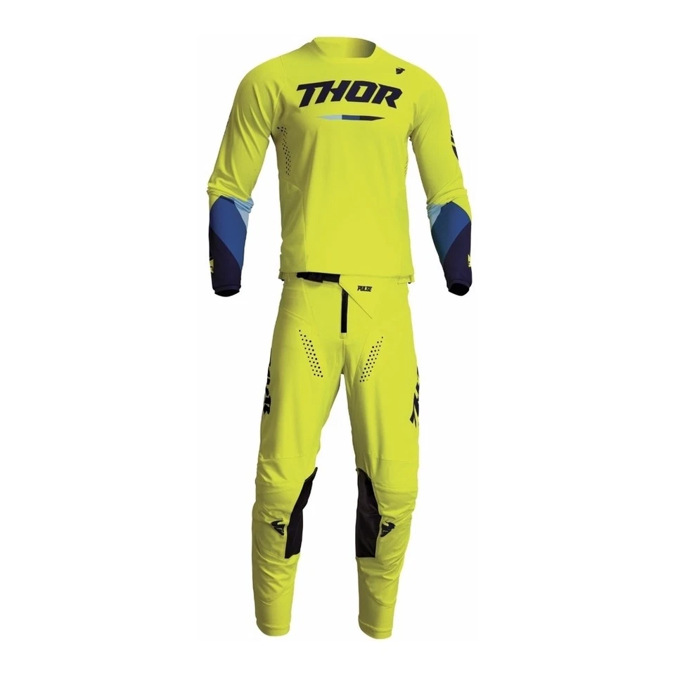 Motocross Set Thor Sector Atlas Kit MX Hose mit Shirt Crosshose Jersey gelb neon - Bild 2 von 4