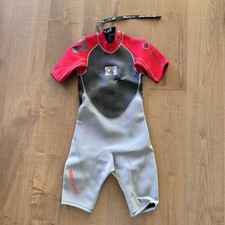 Body Glove Pro 2 1 Juniors Size 12 Shorty Wetsuit Surf Swim Red Gray