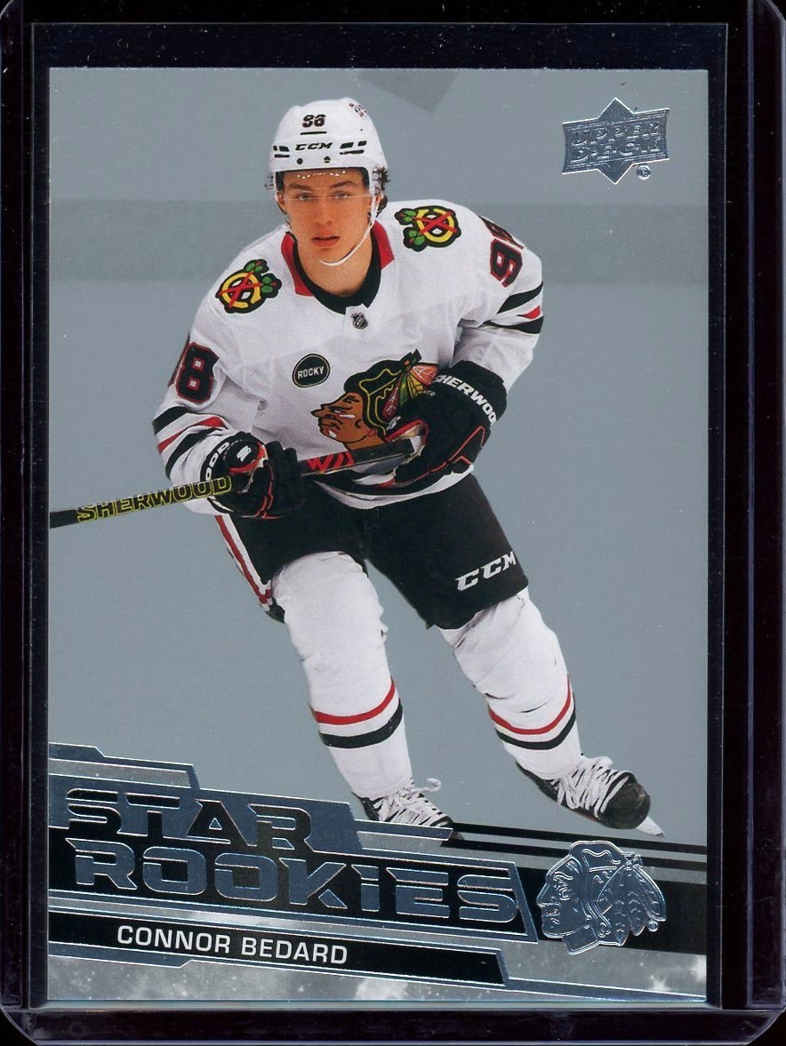 2023-24 Upper Deck ~ Connor Bedard ~ Star Rookies ~ RC ~ #1 ~ Chicago Blackhawks