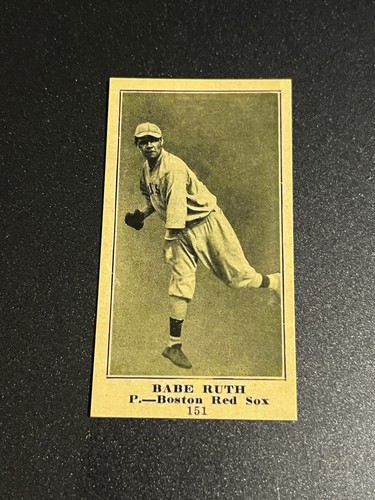 Babe Ruth Boston Red Sox Pitcher Card #151 1915~ M101-5 Famous-BarrCo ...