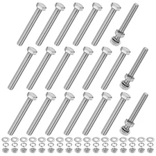 20-Pack Hex Head Screw Bolt with Nuts Flat & Lock Washers M10x85mm