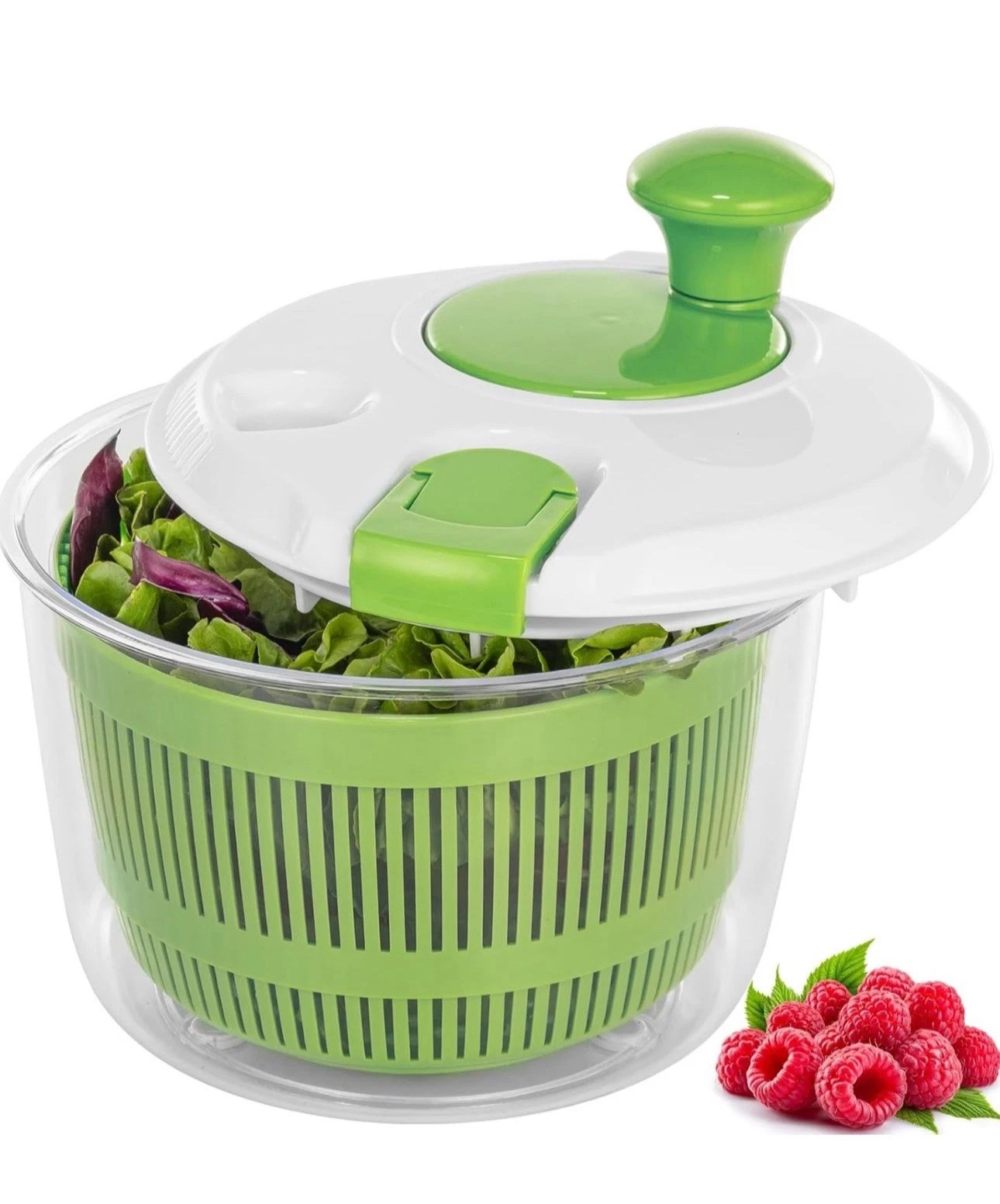 Fruit and Vegetable Washer, Spin and Dry Salad Greens,Lettuce Spinner with Bowl