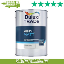 Image of Dulux Trade Polished Pebble Vinyl Matt Wall & Ceiling Emulsion Paint 5L ⭐⭐⭐⭐⭐