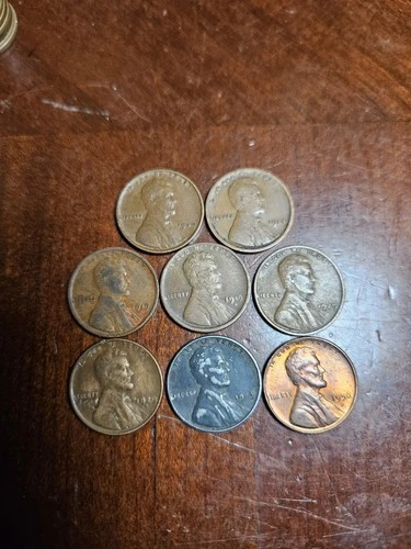 Old Set Of Wheat Cents- EF-1909-VDB-  1918-19-19D-29-29S-43-CIR.---56D-IS  AU