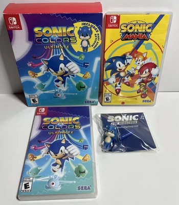 Sonic Colors Ultimate: Launch Edition w/ Keychain & Sonic Mania Nintendo Switch - Photo 1/4
