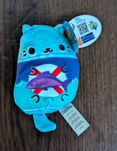 Cats vs Pickles #493 Tina Tuna Fuchsia Bag Series Beanbag Plush 4" Purple Fish