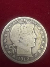 1912-S Barber Half Dollar Silver – San Francisco Mint – Key Date