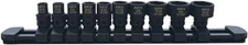 Astro Pneumatic 78110 10 Piece 1/4" Drive Sae Low Profile Nano Impact Socket Set