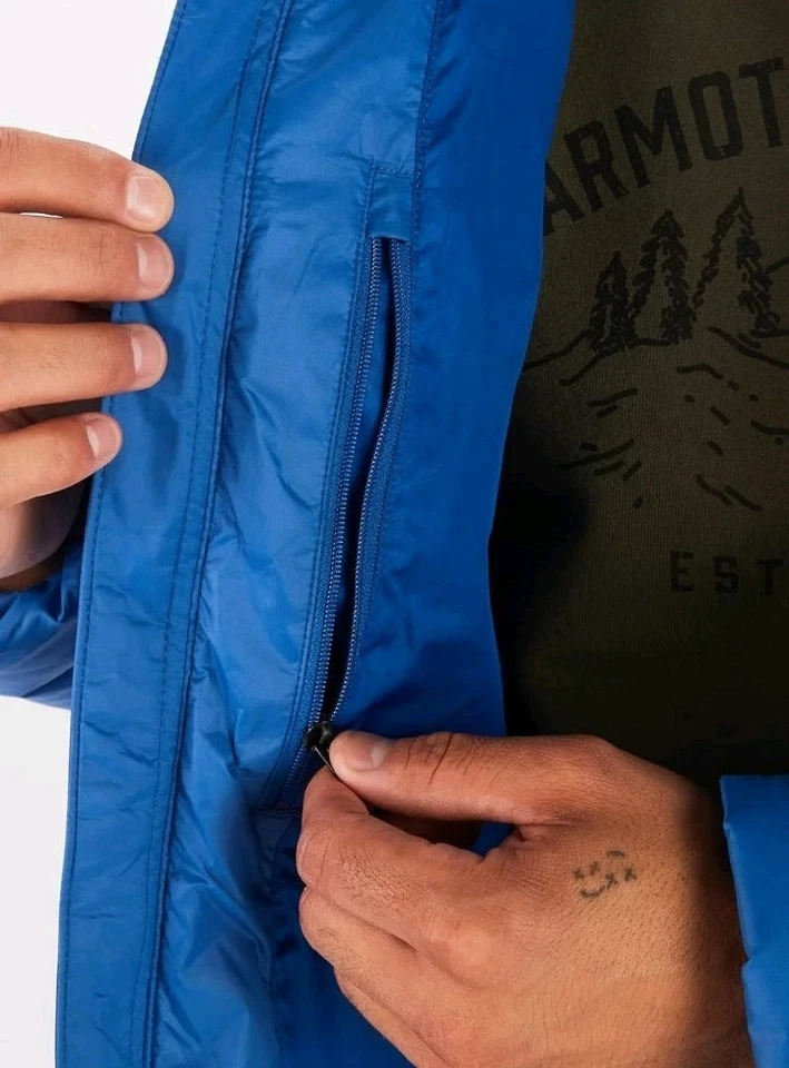 Men's Size MEDIUM Marmot Stockholm Down Jacket 700-Fill Winter Coat Blue NEW - Image 4 of 4