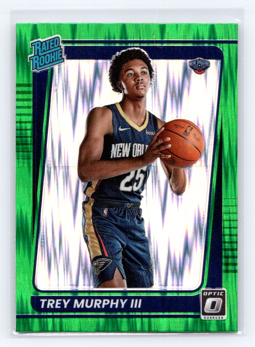 2021-22 Donruss Optic #178 Trey Murphy III Green Shock RC New Orleans Pelicans