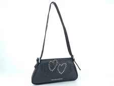 THE MUSEUM VISITOR HEART STUD MINI BAG SHOULDER BAG BLACK