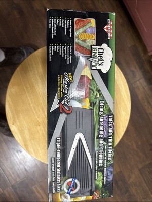 Chef's Envy Master Cut 2 Mandoline Slicer Blades Plus Extras - New Open Box 