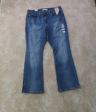 Levi's 725 High Bootcut Jeans Women's 33 Blue denim Stretch Pants New