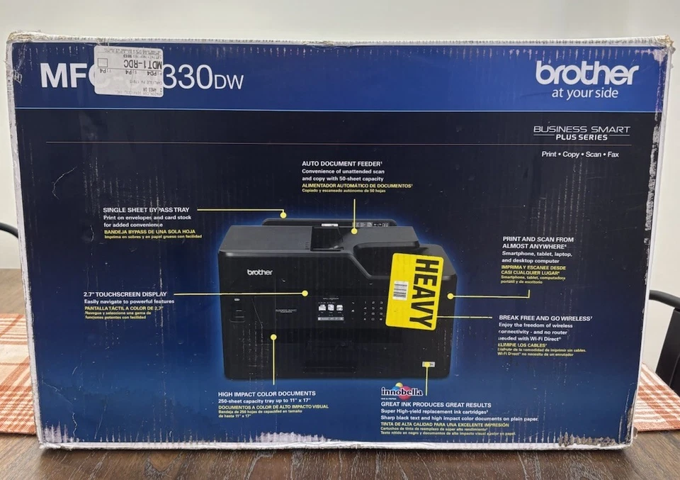 Sealed New Brother MFC-J5330DW All-in-One wireless Color Inkjet Printer w/ inks - Image 2 of 4