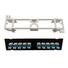 10 Port Straight-Through LC Optical Fiber Patch Panel RJ45 Cable Adapter