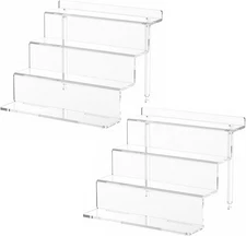 NIUBEE Acrylic Riser Display Shelf, Clear Stand for 12 Inch, 