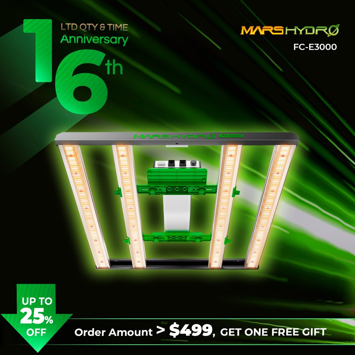 Mars Hydro FC-E 3000 Led Grow Light Full Spectrum Veg Flower